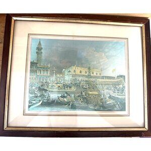 Vintage Print Canaletto Palazzo 12.5x10 Frame Print Is 8.5x6 Italy Art
